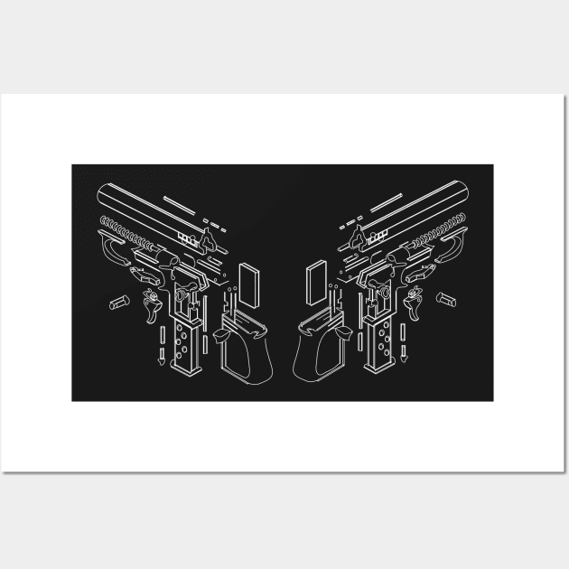 Twin Guns Wall Art by Sirenarts